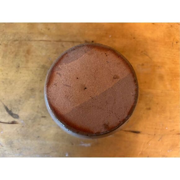 VTG 1987 Rowe Pottery Salt Glazed Blue Floral Heart Hand Thrown Crock Tealight ( - Picture 6 of 6